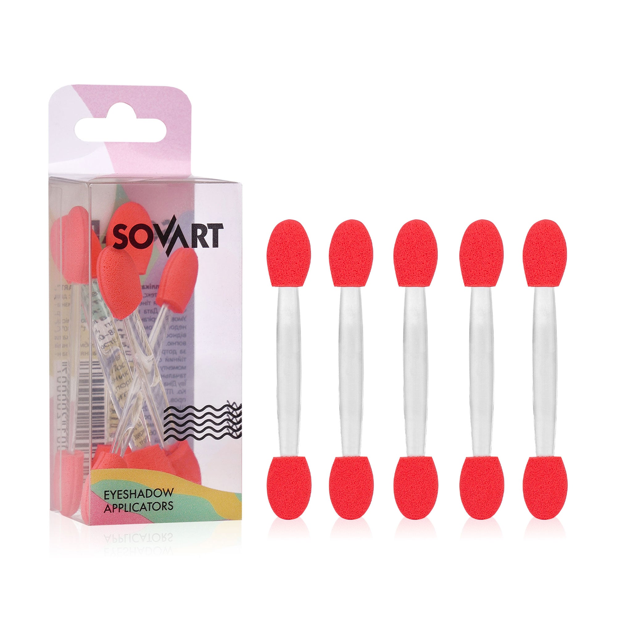 Набір аплікаторів для макіяжу Sovart у коробці, рожевий, 5 шт
